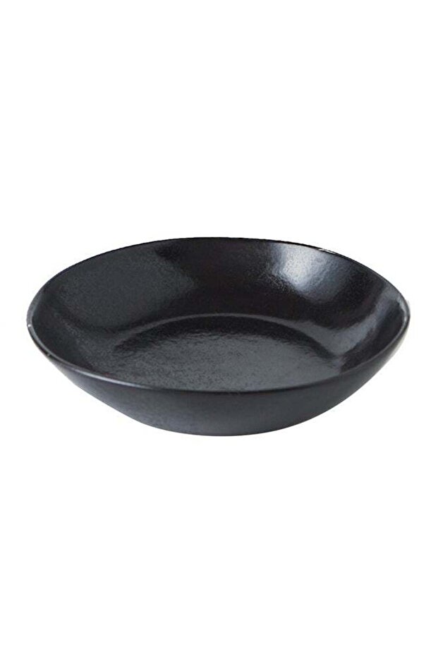 Ceramic Deep Plate Black 22.5x4.9cm