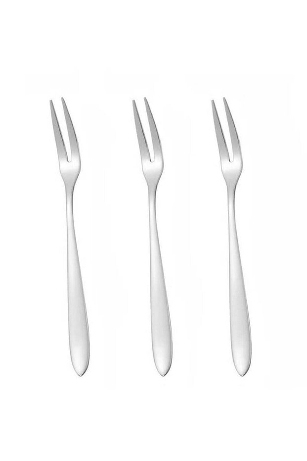 3-Piece Mini Stainless Steel Dessert Fork Set – 13.3 cm, Lightweight & Durable