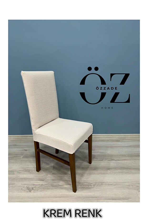 karedesen Sandalye Kılıfı Yıkanabilir Likralı Esnek Lastikli Sandalye Örtüsü 6 adet - 1