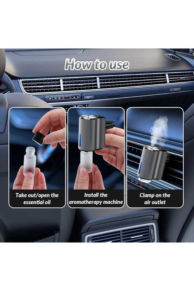 Car Air Freshener with 3 Adjustable Aroma Diffusers with 3 Ultrasonic Car Aroma Diffusers - 8