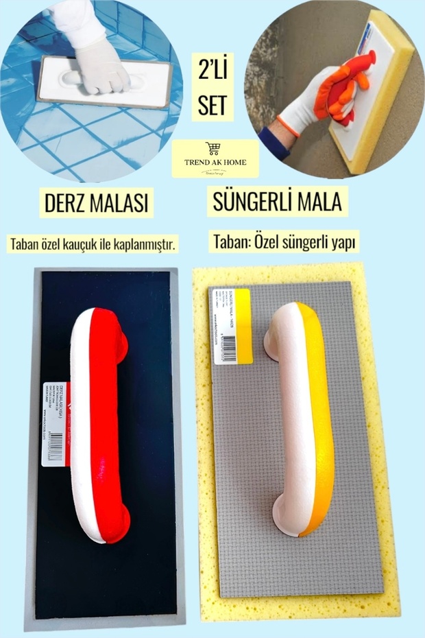SÜNGERLİ MALA VE DERZ MALASI 2’Lİ SET - 1