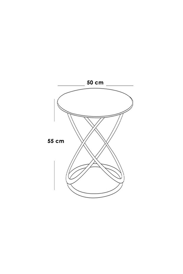 طاولة جانبية 40×55 سم - أسود - 2