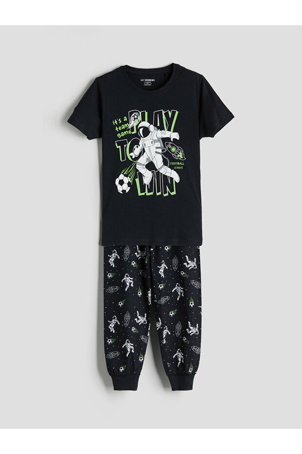 Bisiklet Yaka Erkek Çocuk Pijama - 4