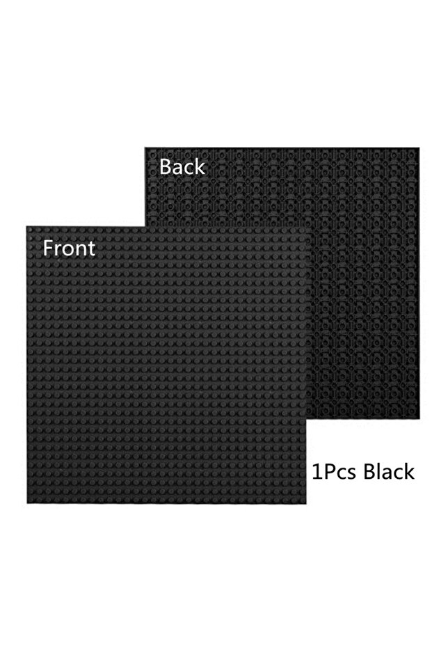 Black 32*32 Dots Double Sided Baseplate Building Blocks Door and Windows Classical Base Plate Bricks - 1