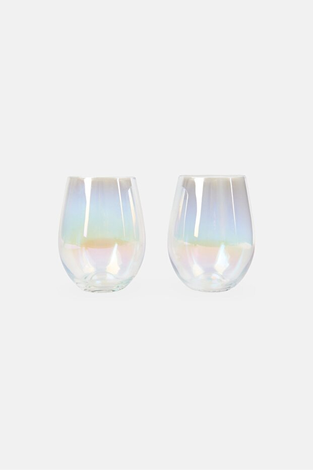 2 Pieces Drinking Glasses Set, Transparent