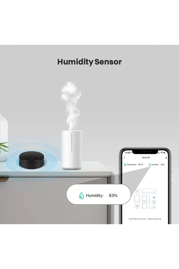 جهاز التحكم عن بعد الجديد Tuya Smart WiFi IR مع مستشعر درجة الحرارة والرطوبة لمكيف الهواء والتلفزيون - 2