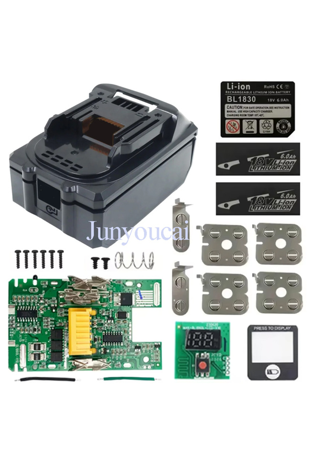 علبة بطارية ليثيوم أيون BL1830B BMS PCBA DIY لـ Makita 18V 6.0Ah Shell Box Cases Charge Protection...