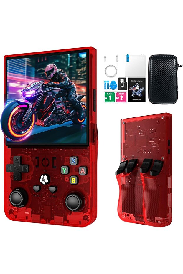 وحدة تحكم ألعاب محمولة R36MAX جديدة لعام 2025، شاشة IPS مقاس 4.0 بوصة، نظام Linux، - 1