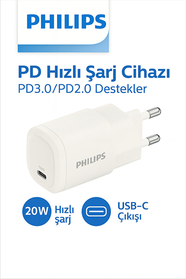 DLP4312CW/70 20W PD Hızlı Şarj Adaptörü USB-C Çıkışlı – PD3.0 / PD2.0 Destekli - 1