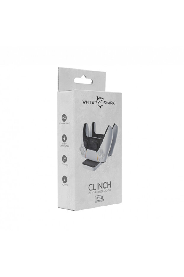 Charging / Docking Station for PS5 Controller, WhiteShark PS5-504 CLINCH, USB-C (White) - 4
