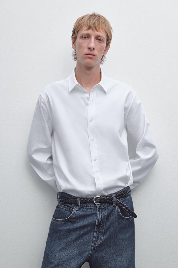 Regular fit dokulu gömlek - 2