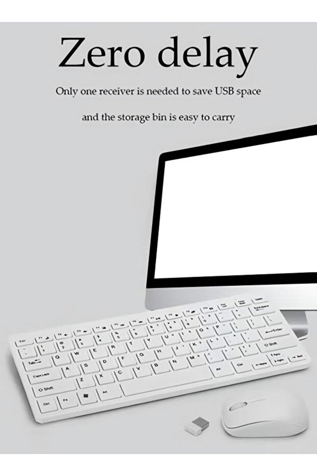 Wireless Keyboard And Mouse Set White - 1