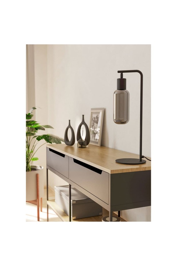 Floor lamp, steel structure, glass shade, LED source with E27 socket, 4 W, attractive finish, 50... - 6