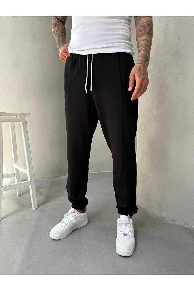 Black Leg Rubber Tracksuit