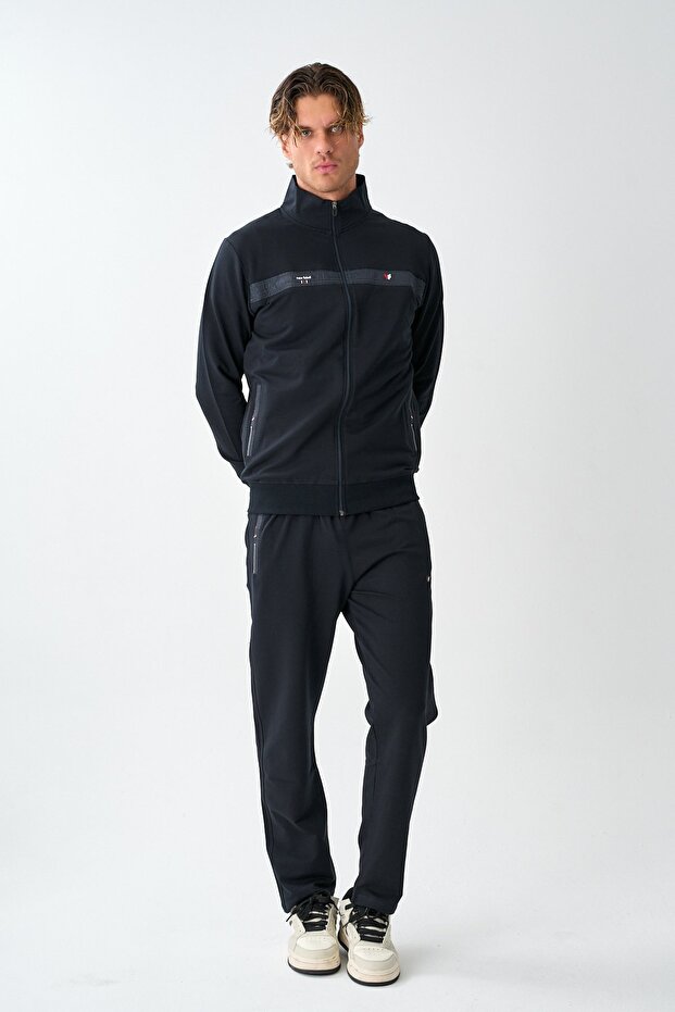 Men's Two Thread Large Size Sweat Suit Set E216 - 7