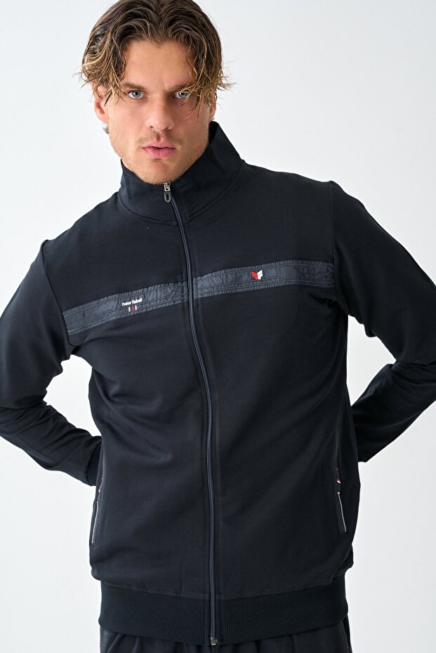 Men's Two Thread Large Size Sweat Suit Set E216 - 4