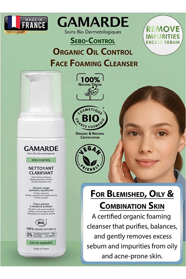 Organic Sebo-Control Clarifying Foaming Cleanser 160ml