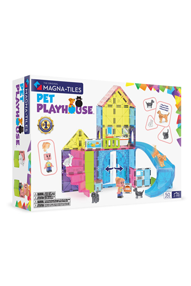 Magna-Tiles ® Pet Playhouse Magnetic Blocks - 50 Pieces