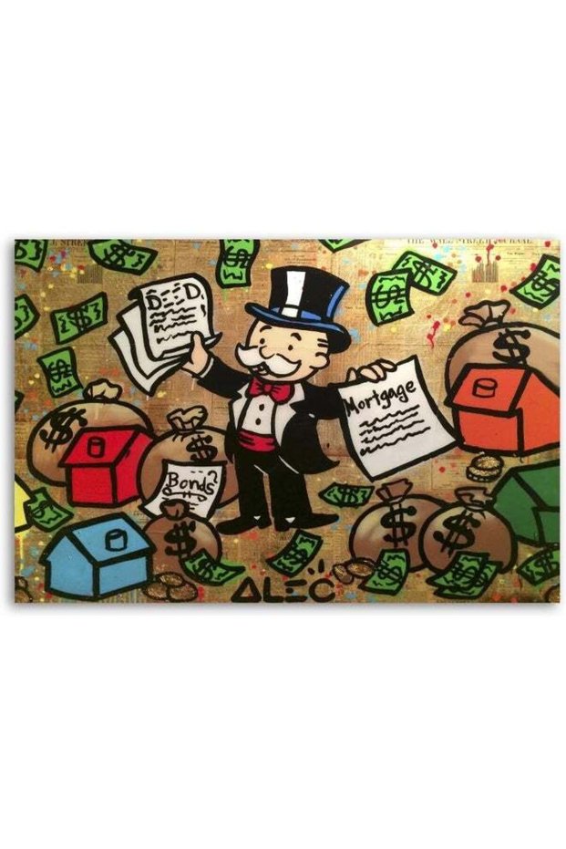 Deeds Bond Mortgage Poster Decorative Canvas Wall Art Living Room Poster (40x60cm) Framed