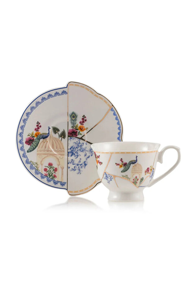 LCW HOME Ekru Baskılı 2 Kişilik Kahve Fincan Takımı 90 Ml - 5
