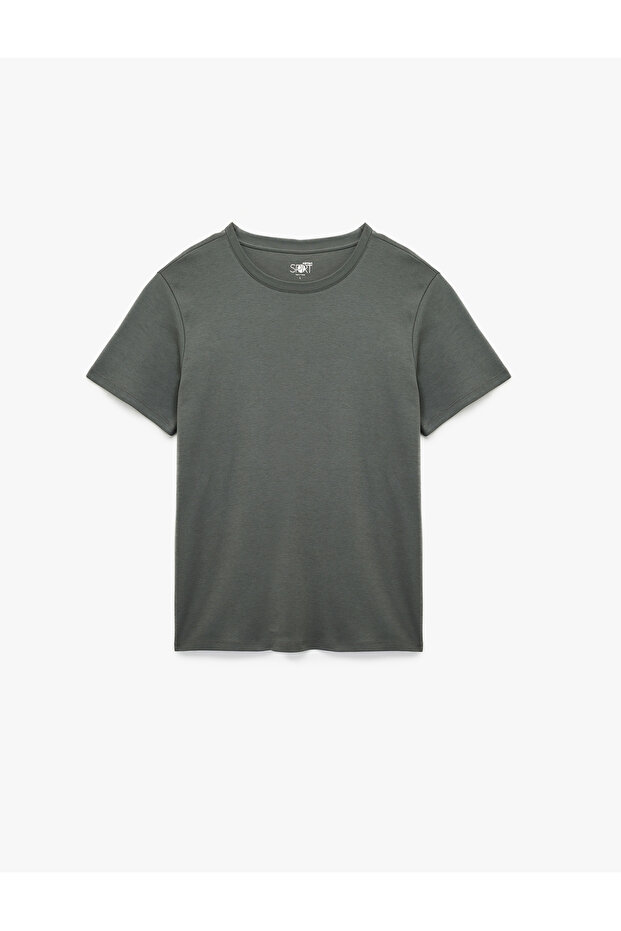 Relaxed Fit Short Sleeve Crew Neck Cotton Basic Sports T-Shirt