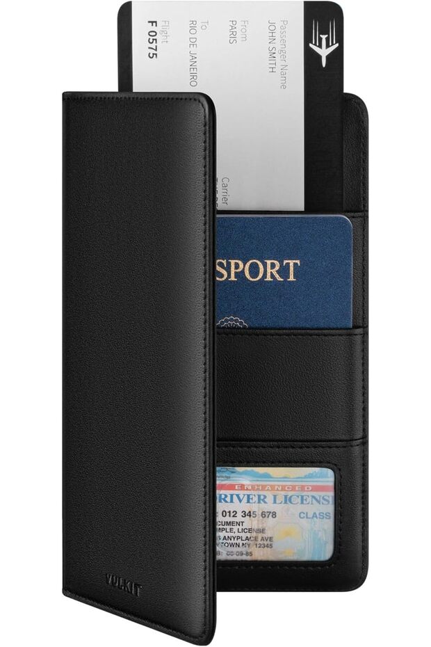 Passport Holder Wallet RFID Blocking Travel Wallet for Men & Women