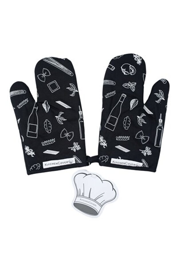 Set 2 manusi cuptor, Negru