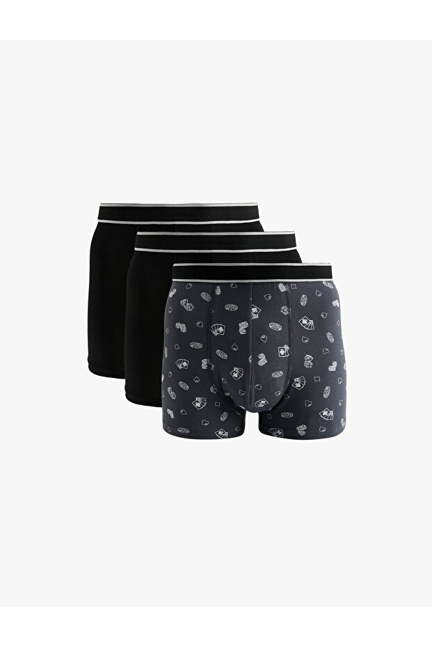 Cotton Patterned 3-Piece Boxer Set