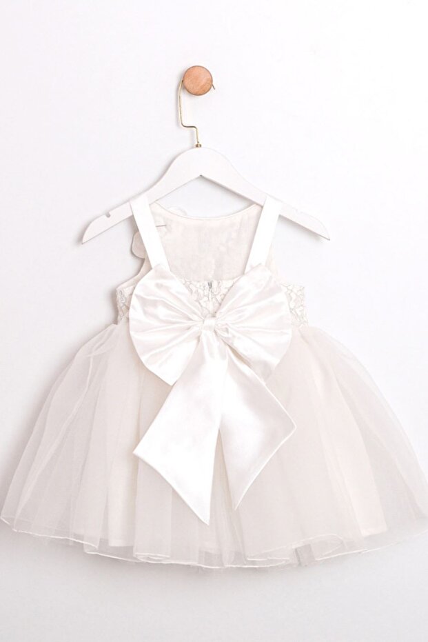 2-5 Years Gıada Angel Girl's Dress-Ecru