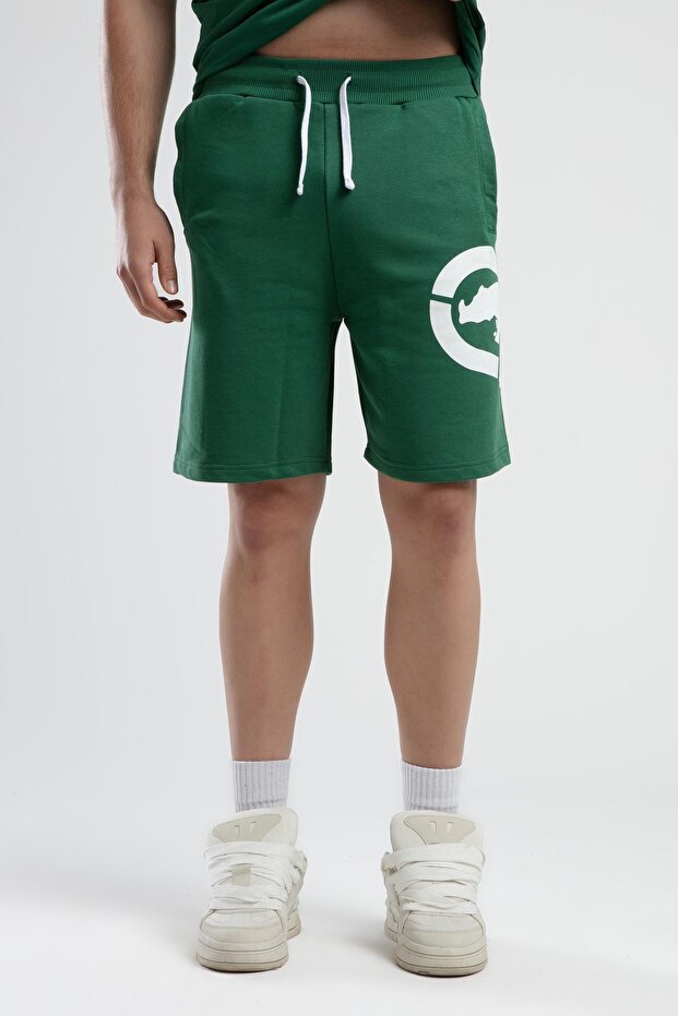 TRINITY Yeşil Örme Şort Nakışlı Standard Fit Erkek Örme Şort - 3