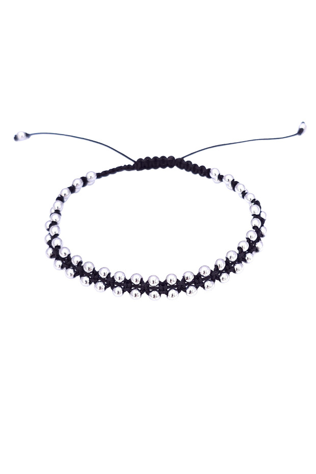 Bratara reglabila "Silver Round Hematite" - 1