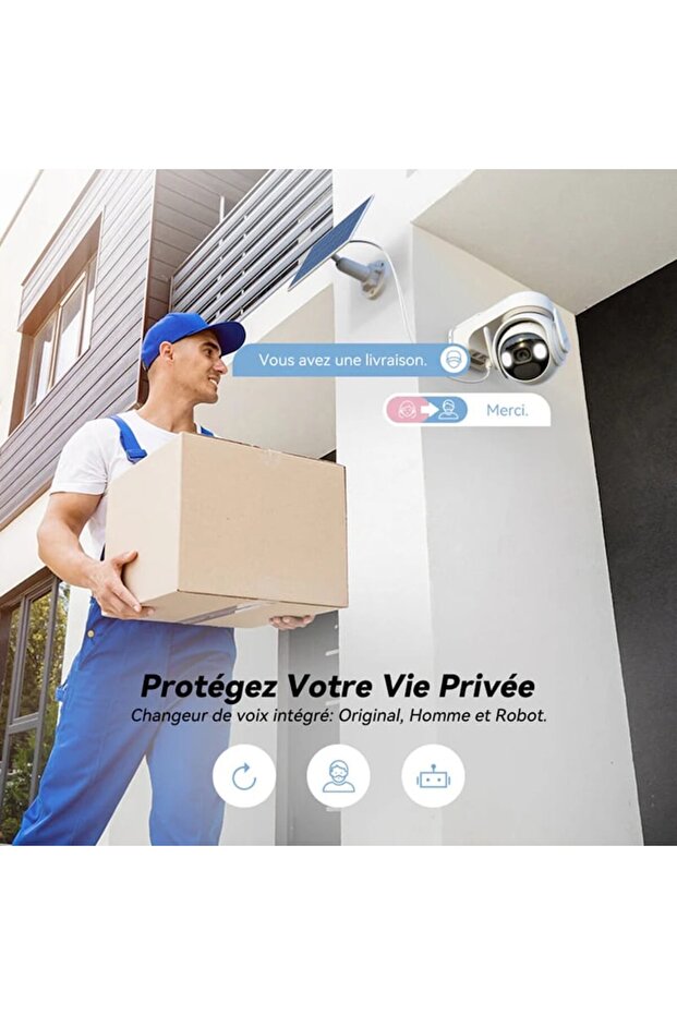 4G Smart Surveillance Camera with Motion Sensors, 2Way Talk, 3MP, Android and iO Compatible - 3