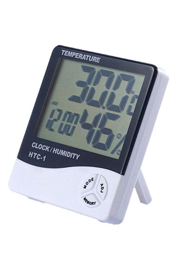 Alarm Clock ,With a backstand &in-built therometer & hydrometer ,Large Digital Display - 1