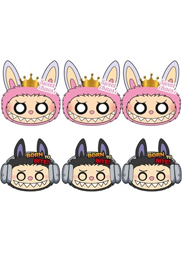 Labubu 6-Pack Paper Mask
