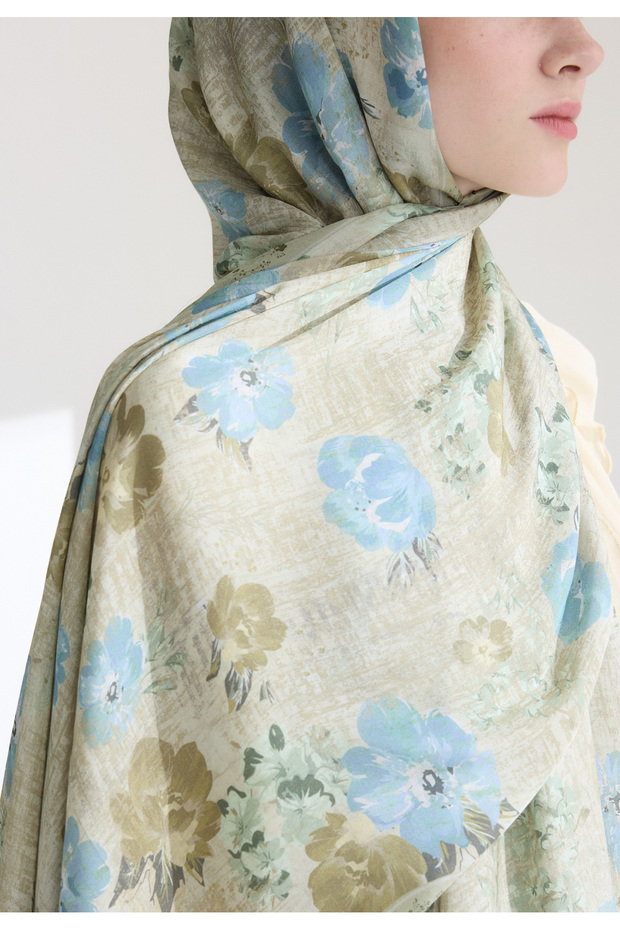 TINY GARDEN FLOŞ VİSKON ŞAL BEJ - 2