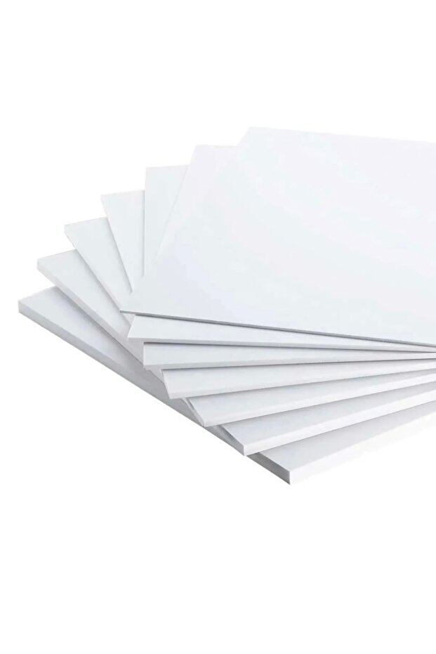 2,5mm Beyaz Foreks Dekota PVC Foam Levha 21x30cm A4 boyut (4 ADET) - 1