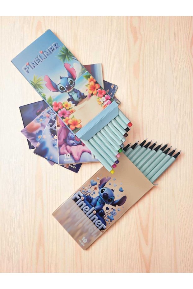 Stitch Stitch 10 Colors Fineliner 0.4 mm Fine Tip Writing and Drawing Pen