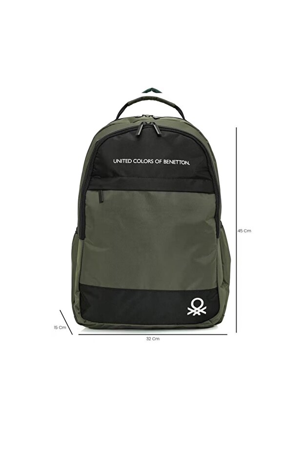 School, Daily and Travel Backpack Khaki / Black - 20819