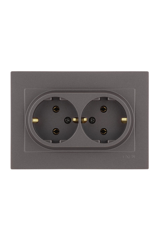 Karell Mocha Double Grounded Socket