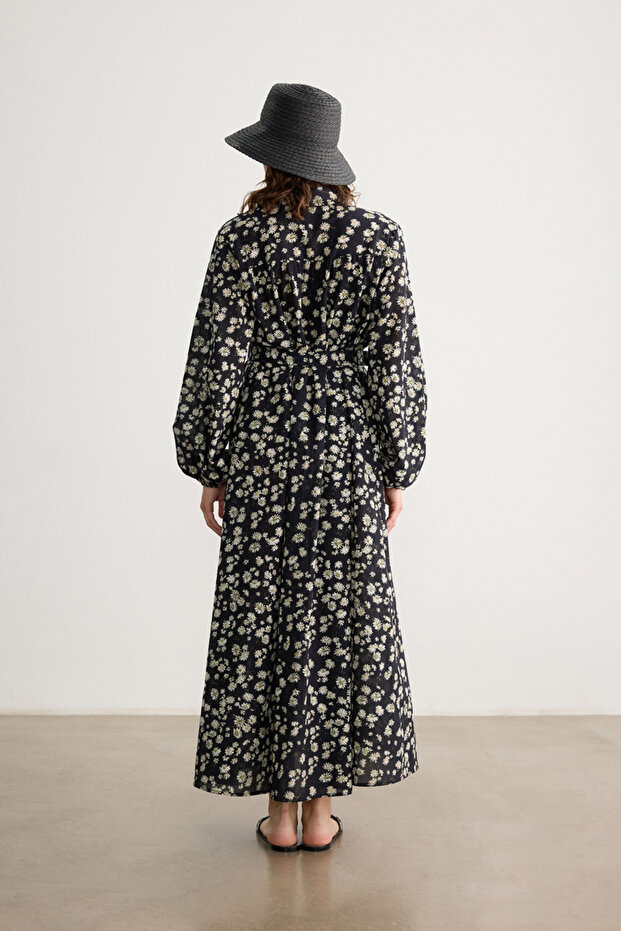Daisy Patterned Voile Dress - 8
