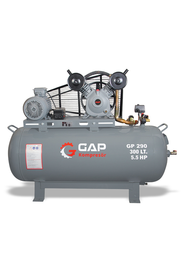 Hava Kompresörü Pistonlu 300LT 2 Kafa 12 Bar 5.5 Hp GPK290 - 4