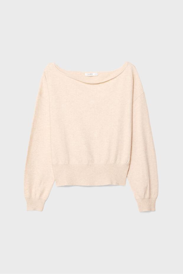 Geniş yaka triko kazak - 3