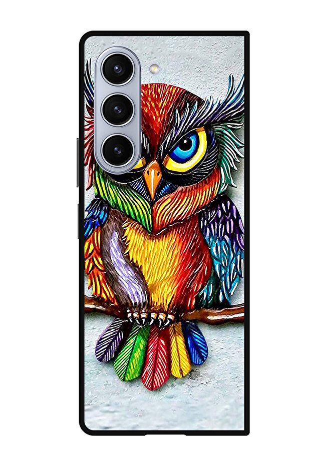 Protective Case Anti Scratch Shock Proof Bumper Cover For Samsung Galaxy Z Fold 5 Paint Owl
