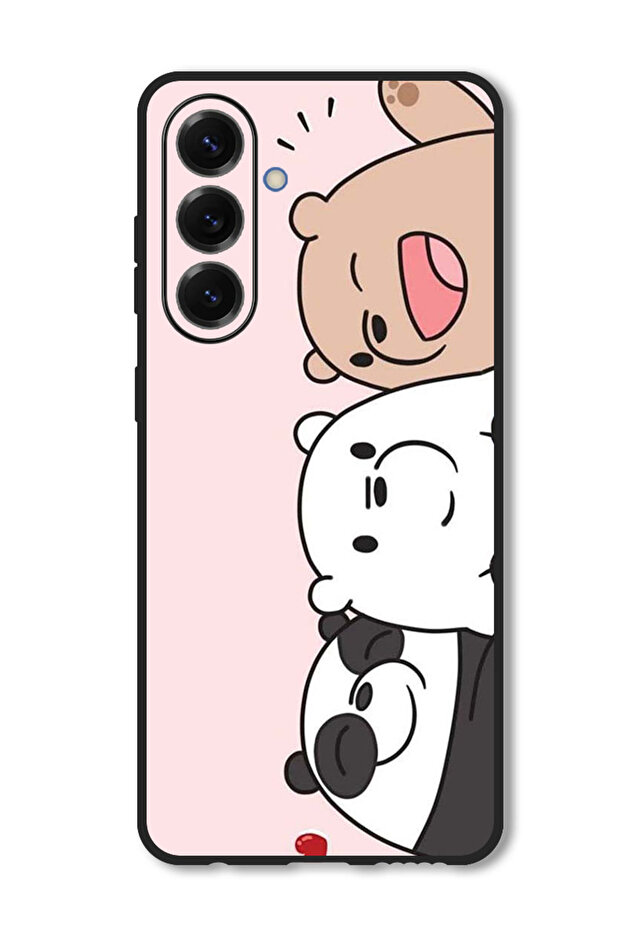 Case Compatible with Samsung Galaxy F16/ M16 Protection Shockproof Bumper Cover Three Friends Panda