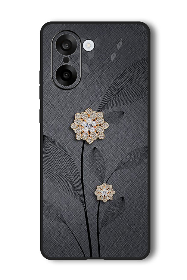 Case Compatible with OnePlus Nord CE 5 6.77 Inch Protection Shockproof Bumper Cover Diamond Flowers