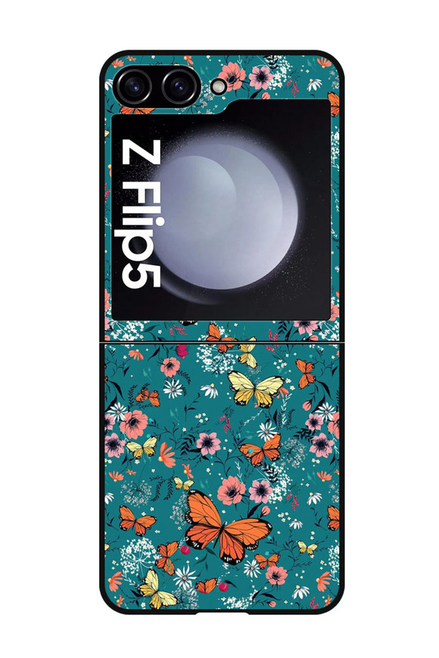 Protective Case Anti Scratch Shock Proof Bumper Cover For Samsung Galaxy Z Flip 5 Butterfly Flowers