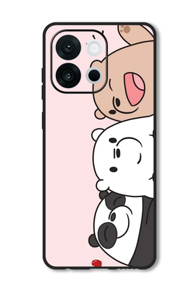 Case Compatible with OnePlus 13s 6.32 Inch Protection Shockproof Bumper Cover Three Friends Panda