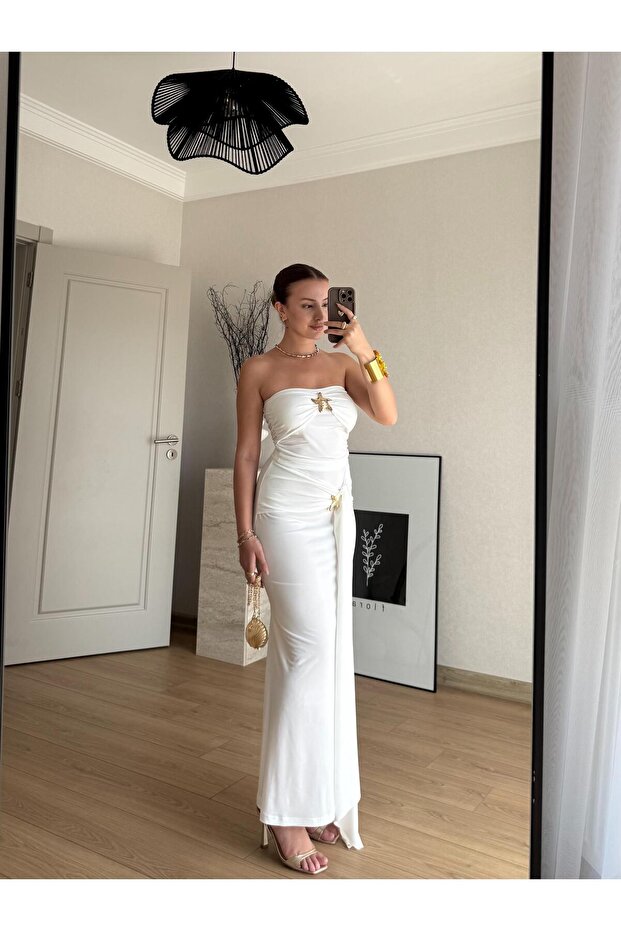Stella Elegance Beyaz Elbise - 2