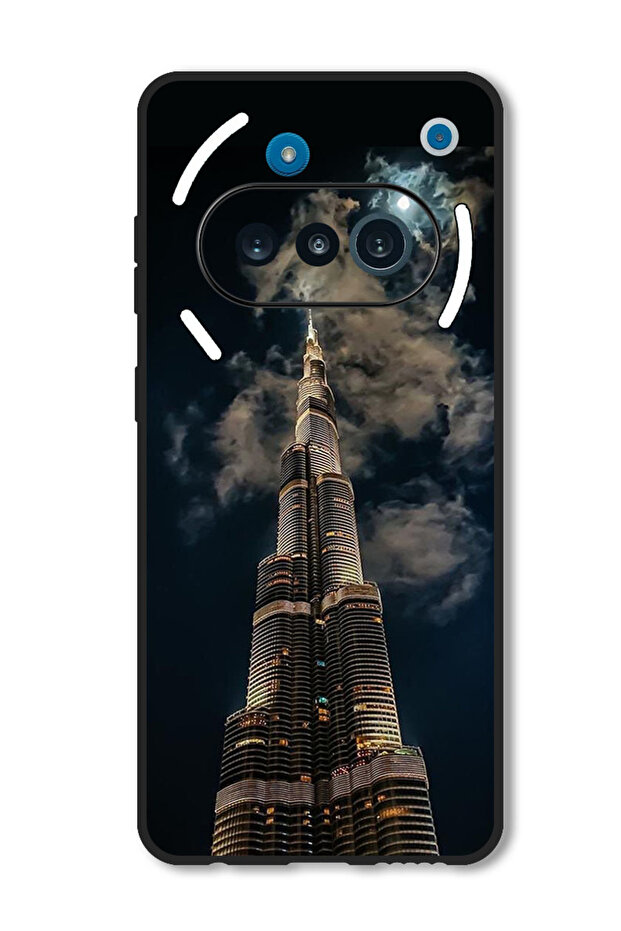 Case Compatible with Nothing Phone 3a Protection Shockproof Bumper Cover Burj Khalifa In Night
