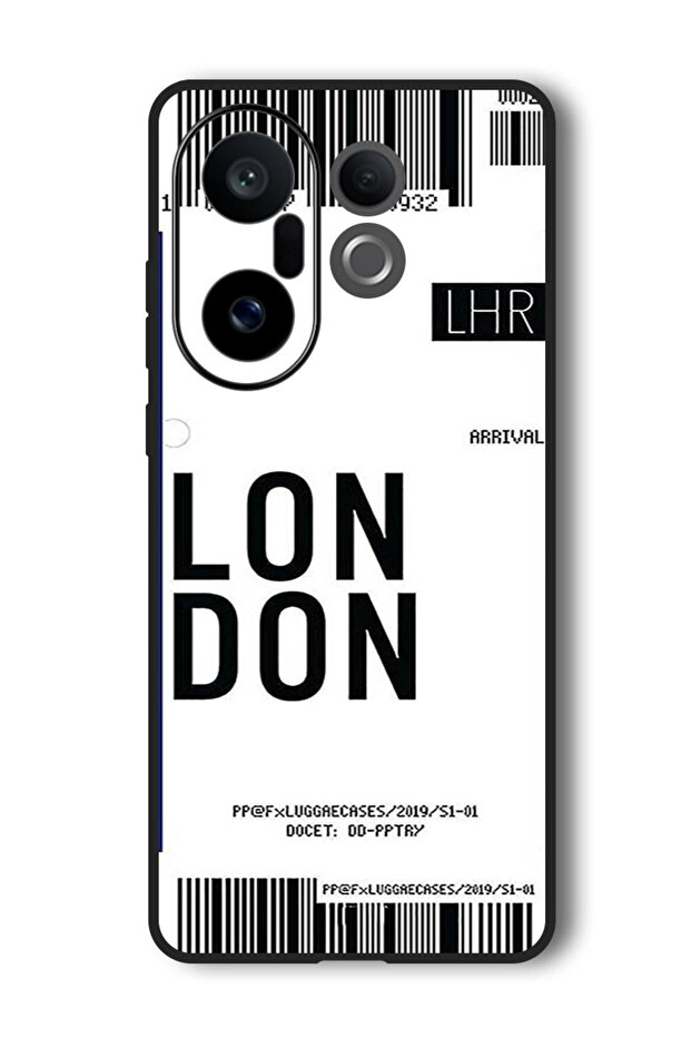 Case Compatible with Vivo X200 FE 6.31 Inch Protection Shockproof Bumper Cover London boarding pass